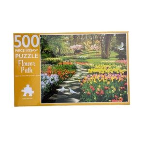 Flower Path Spring Garden 500-Piece Jigsaw Puzzle
